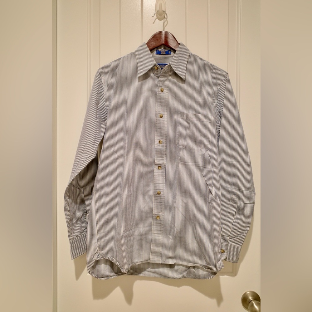 Pendleton Westover Shirt Fitted Flannel Button Up - Blue White - Small